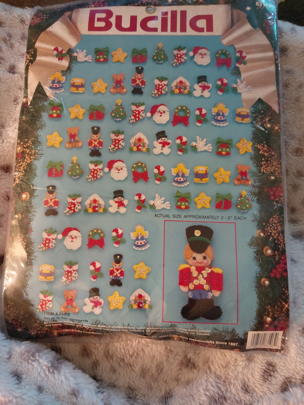 Bucilla Trim A Tree Felt Kit 75 Ornaments #83103